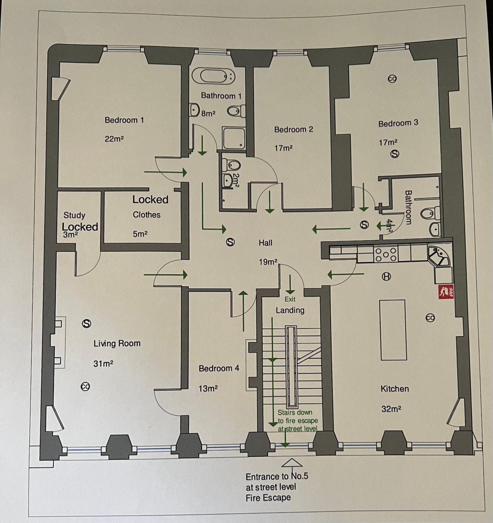 Georgian 4 Bedroom 3 Bathroom New Town Appartement *